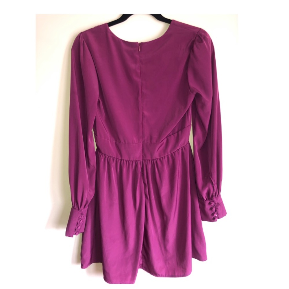 Fuchsia silk dress - Picture 2 of 5